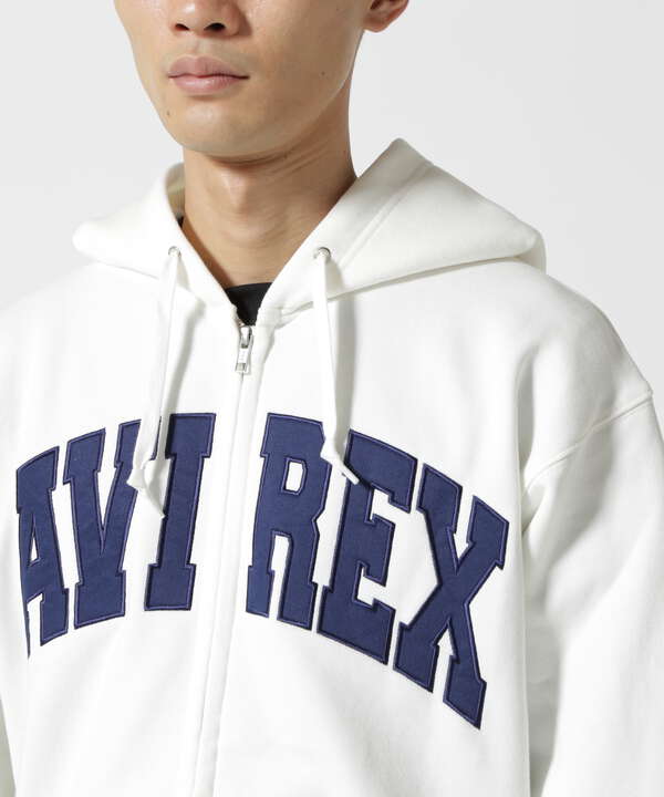 《DAILY/デイリー》ZIP UP SWEAT PARKA LOGO / ジップアップ スウェット パーカー ロゴ / AVIREX / 