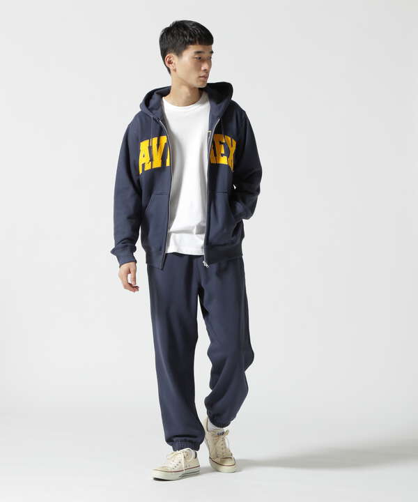 《DAILY/デイリー》ZIP UP SWEAT PARKA LOGO / ジップアップ スウェット パーカー ロゴ / AVIREX / 