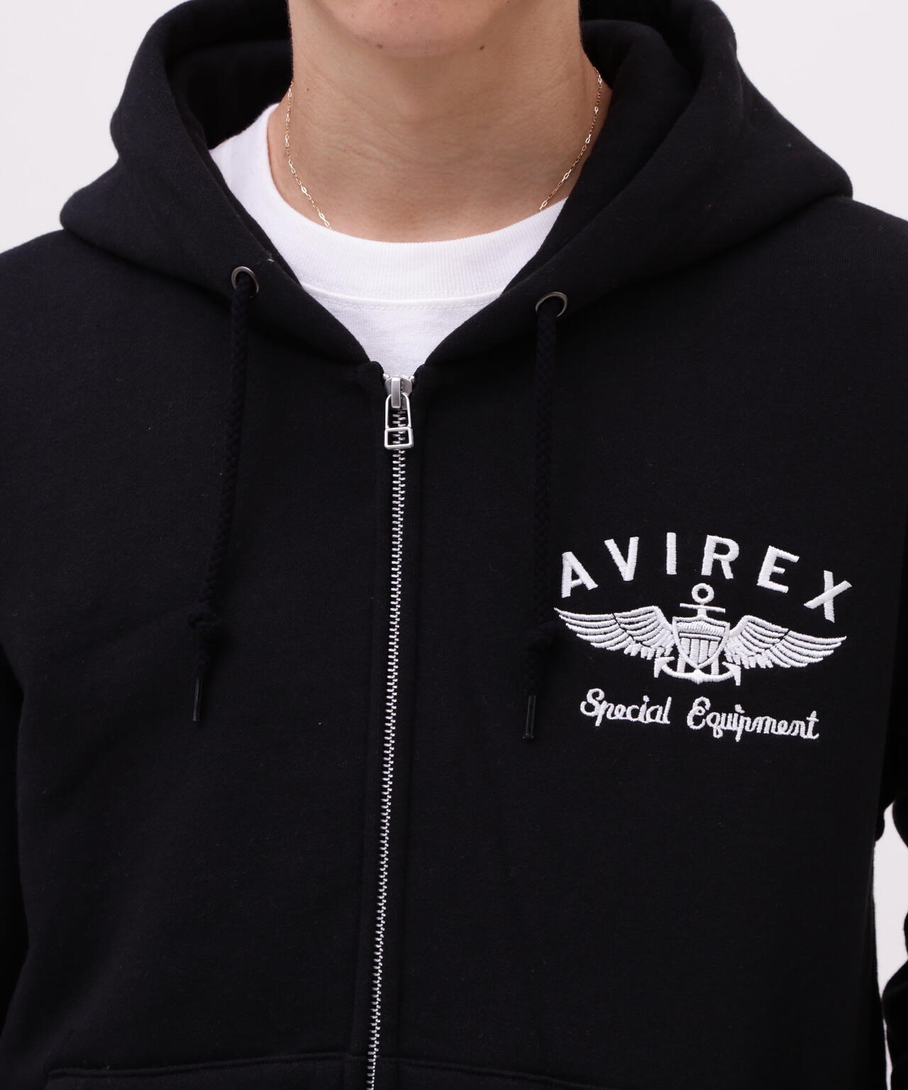 VARSITY LOGO SWEAT ZIP UP PARKA /バーシティ ロゴ スウェット ジ