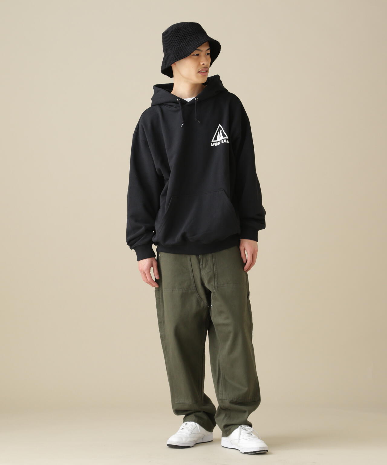 WEB&DEPOT限定》BLACK SCORPION SWEAT PULL OVER PARKA / ブラック