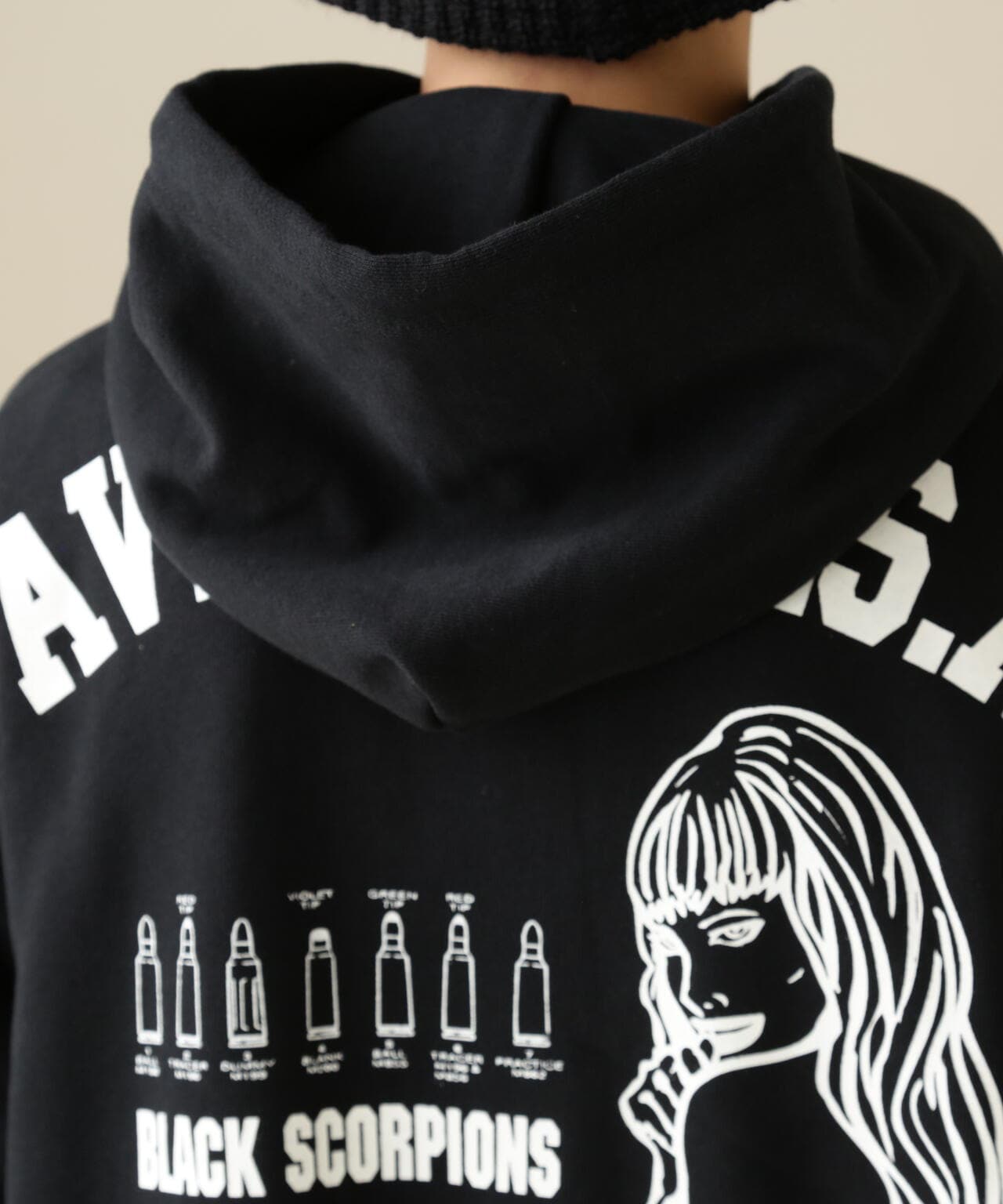 WEB&DEPOT限定》BLACK SCORPION SWEAT PULL OVER PARKA / ブラック