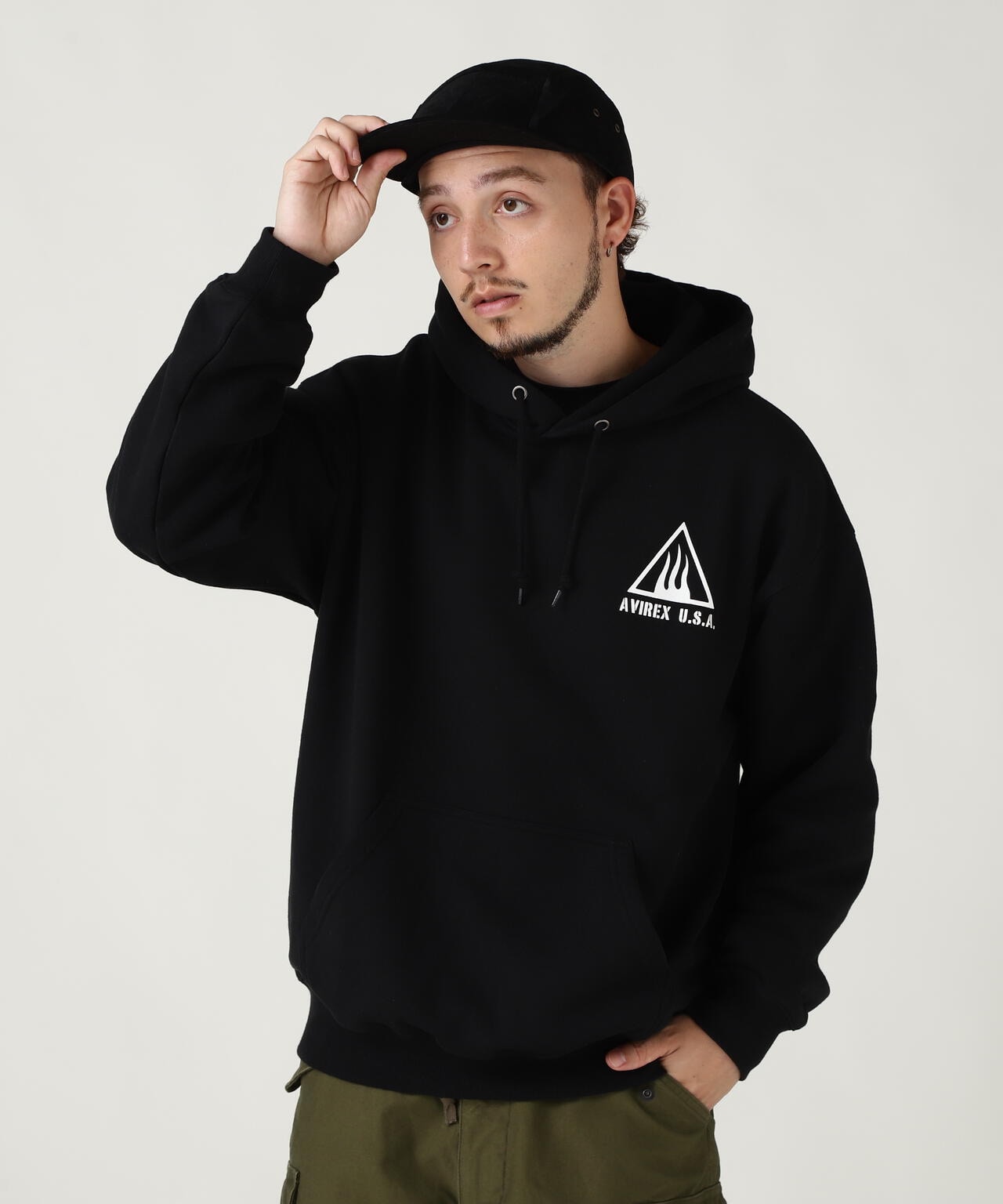 WEB&DEPOT限定》BLACK SCORPION SWEAT PULL OVER PARKA / ブラック