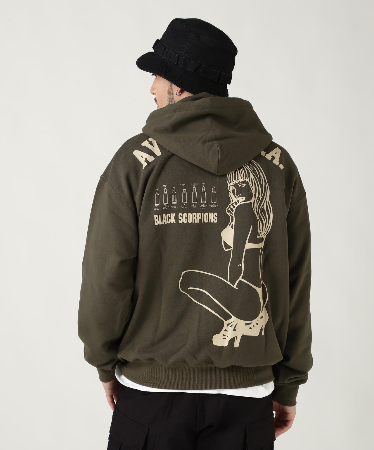 WEB&DEPOT限定》BLACK SCORPIONS SWEAT PULL OVER PARKA / ブラック