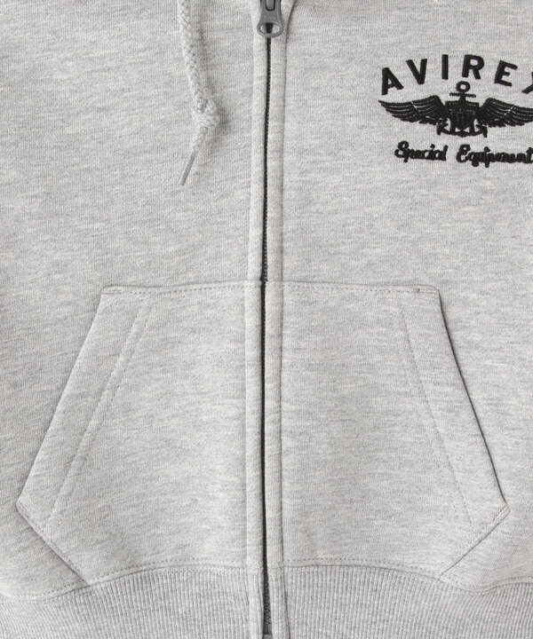 《KIDS / キッズ》VARSITY LOGO SWEAT PARKA / ヴァーシティ ロゴ スウェット パーカー / AVIREX /