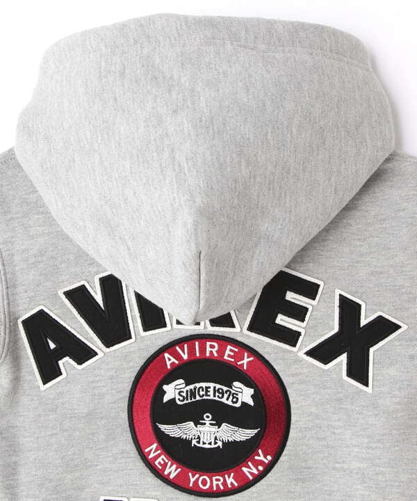 《KIDS / キッズ》VARSITY LOGO SWEAT PARKA / ヴァーシティ ロゴ スウェット パーカー / AVIREX /