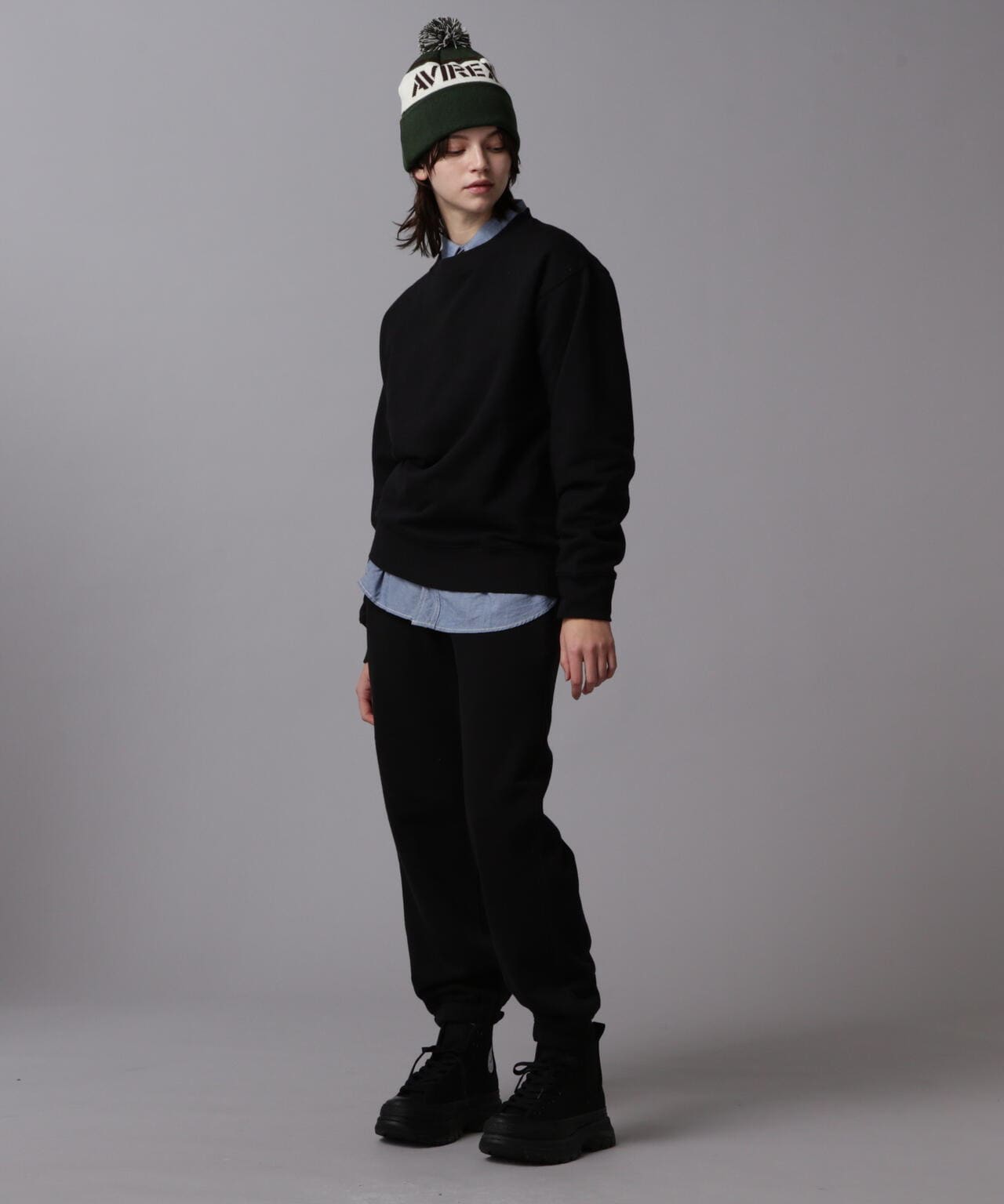 《DAILY/デイリー》CREW NECK L/S SWEAT / クルーネック ロングスリーブ スウェット / AVIREX / アヴィレ