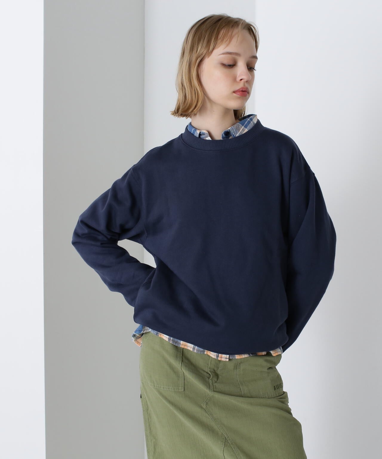 《DAILY/デイリー》CREW NECK L/S SWEAT / クルーネック ロングスリーブ スウェット / AVIREX / アヴィレ