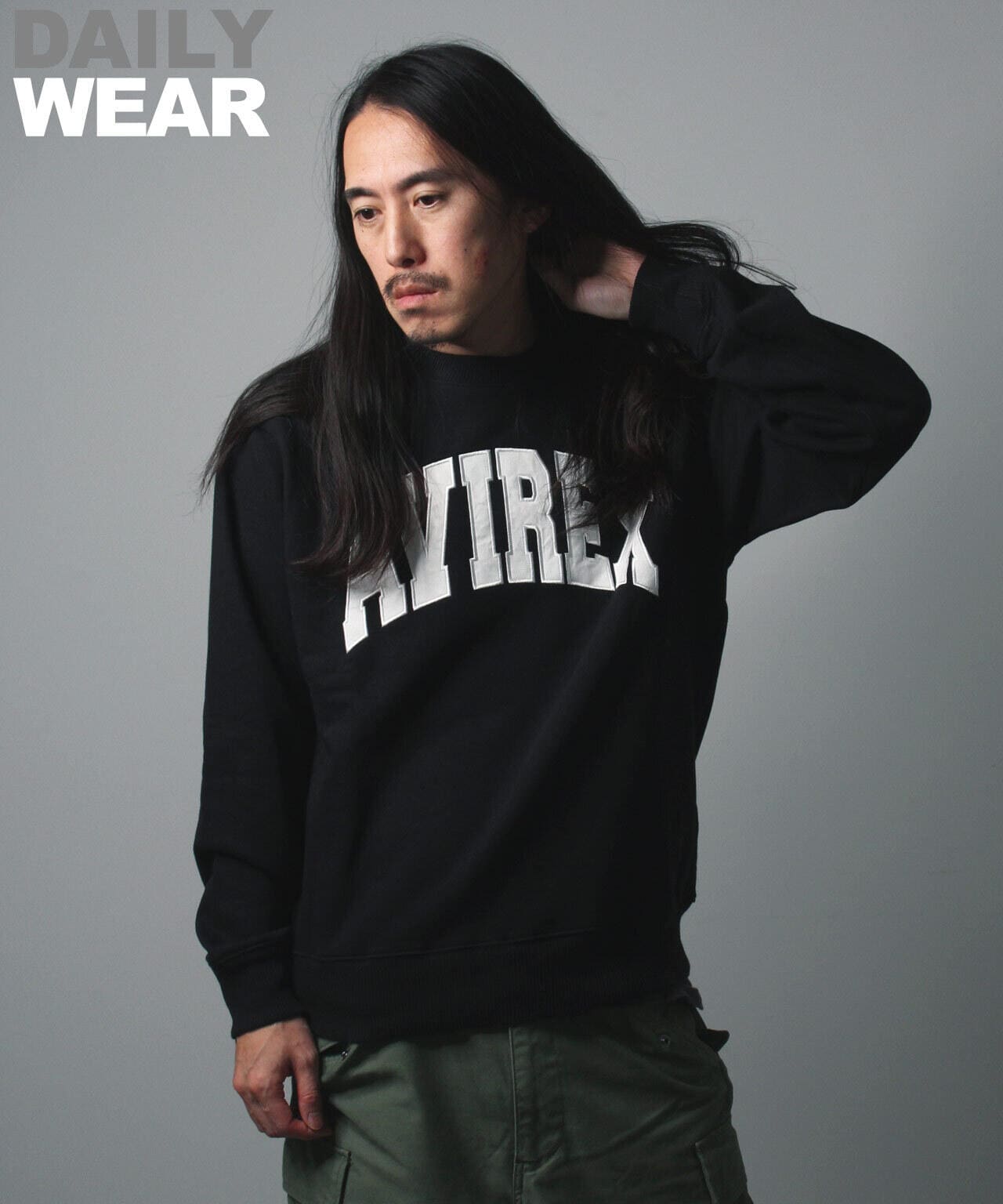 DAILY/デイリー》CREW NECK L/S SWEAT LOGO / クルーネック ロング 