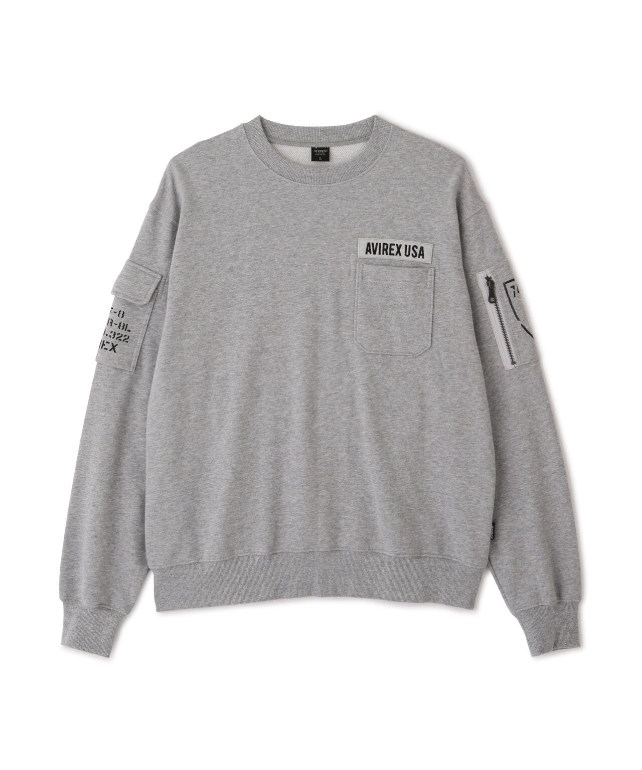 FATIGUE CREWNECK SWEAT / ファティーグ クルーネック スウェット / AVIREX / アヴィレックス