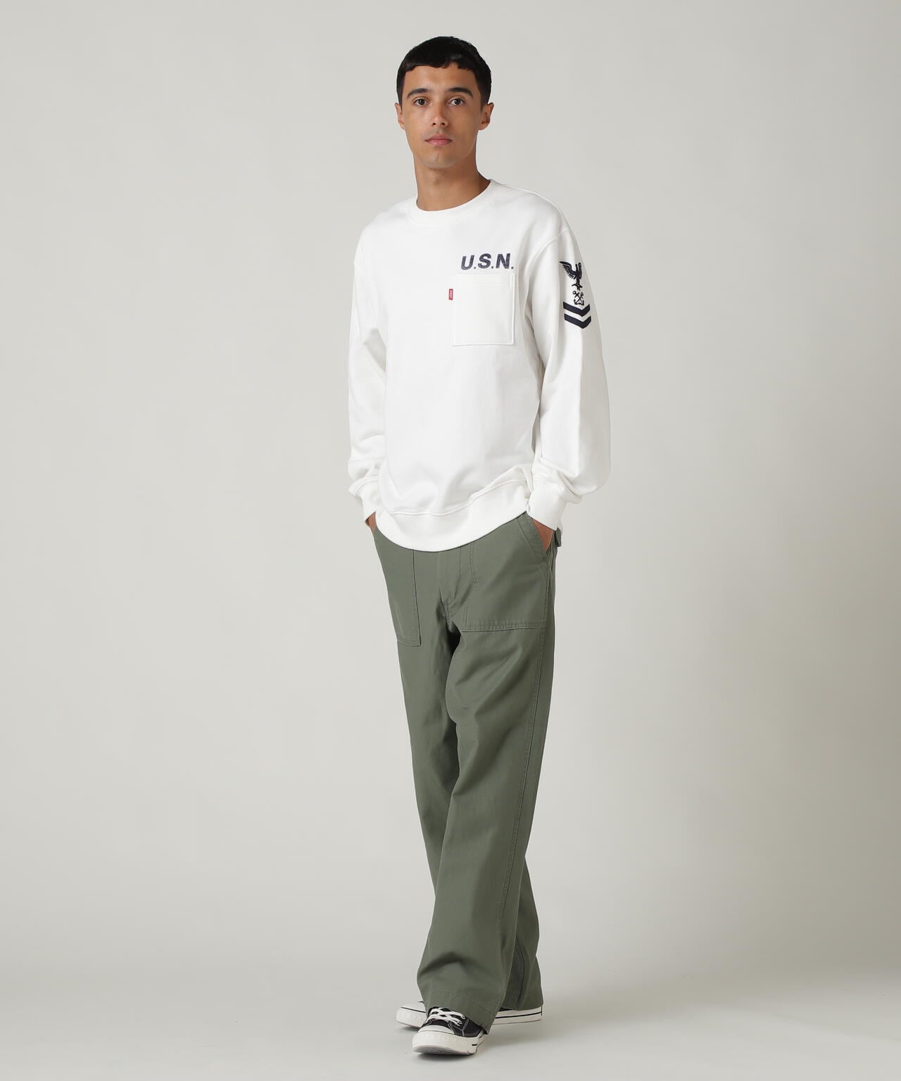 NAVAL CREWNECK SWEAT / ネイバル クルーネック スウェット / AVIREX / アヴィレックス