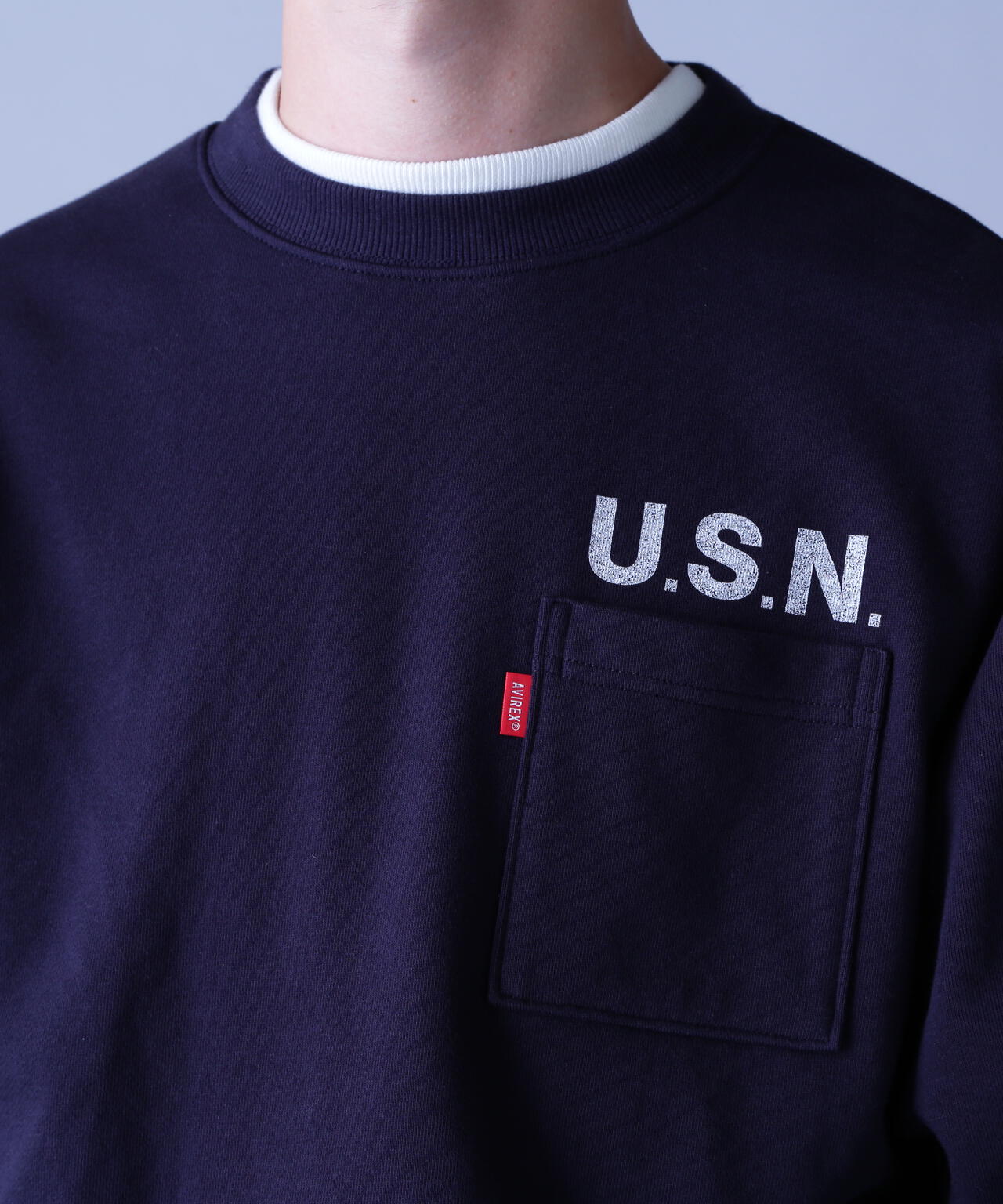 NAVAL CREWNECK SWEAT / ネイバル クルーネック スウェット / AVIREX / アヴィレックス