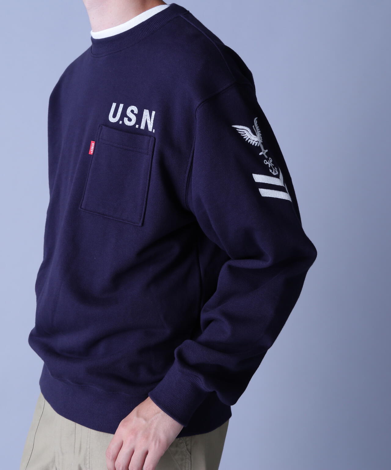 NAVAL CREWNECK SWEAT / ネイバル クルーネック スウェット / AVIREX / アヴィレックス