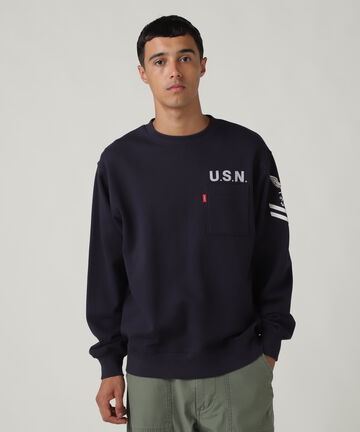 NAVAL CREWNECK SWEAT / ネイバル クルーネック スウェット / AVIREX / アヴィレックス