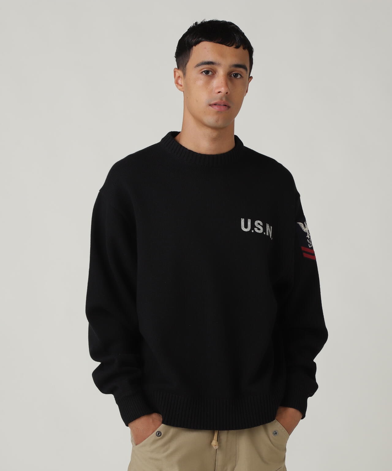 NAVAL CREWNECK KNIT / ネイバル クルーネック ニット / AVIREX