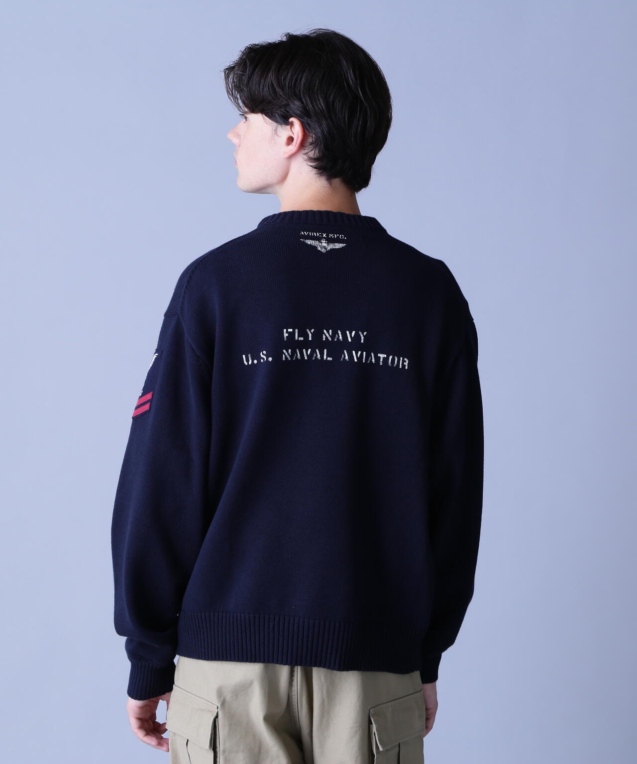 NAVAL CREWNECK KNIT / ネイバル クルーネック ニット / AVIREX / アヴィレックス