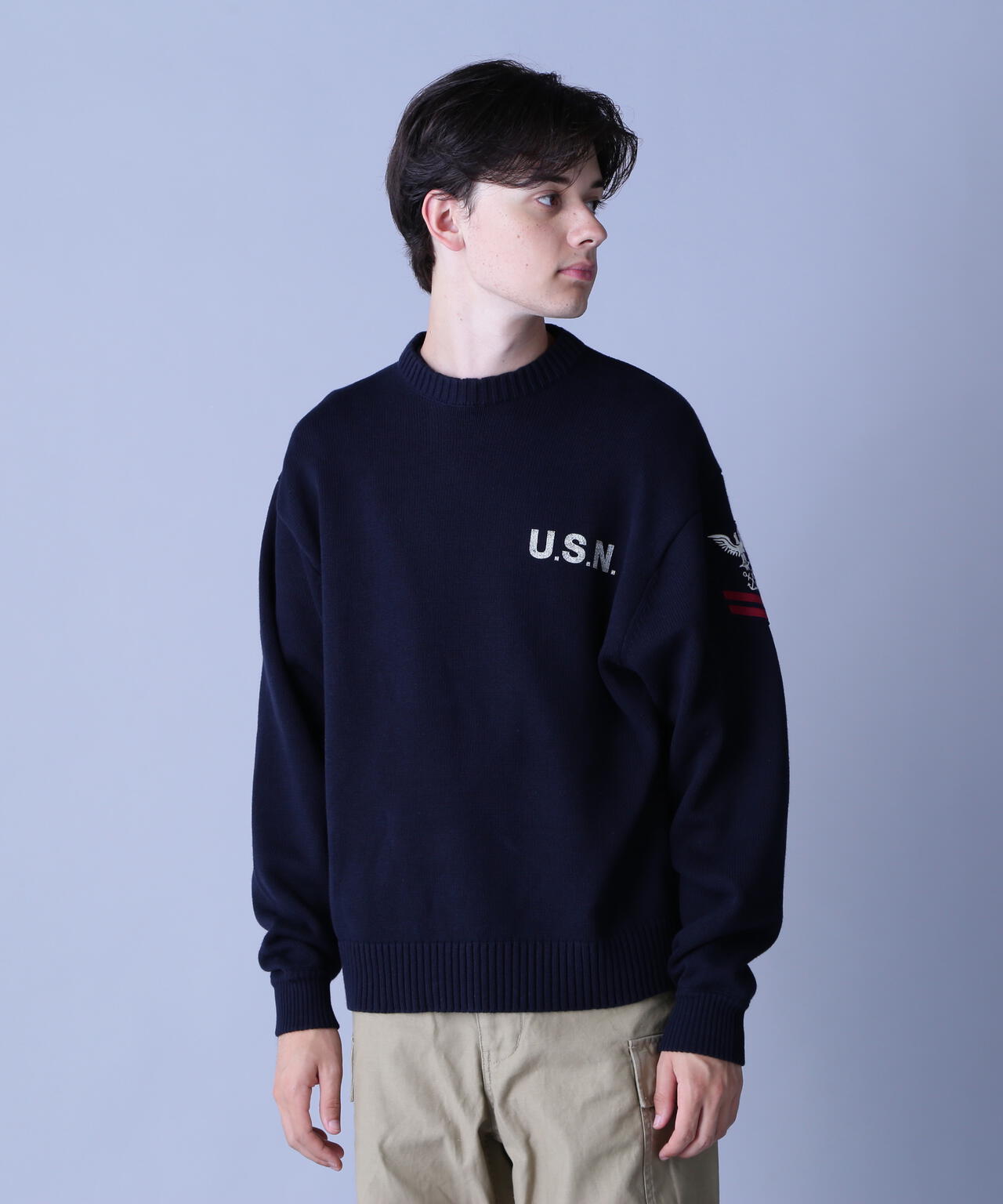 NAVAL CREWNECK KNIT / ネイバル クルーネック ニット / AVIREX