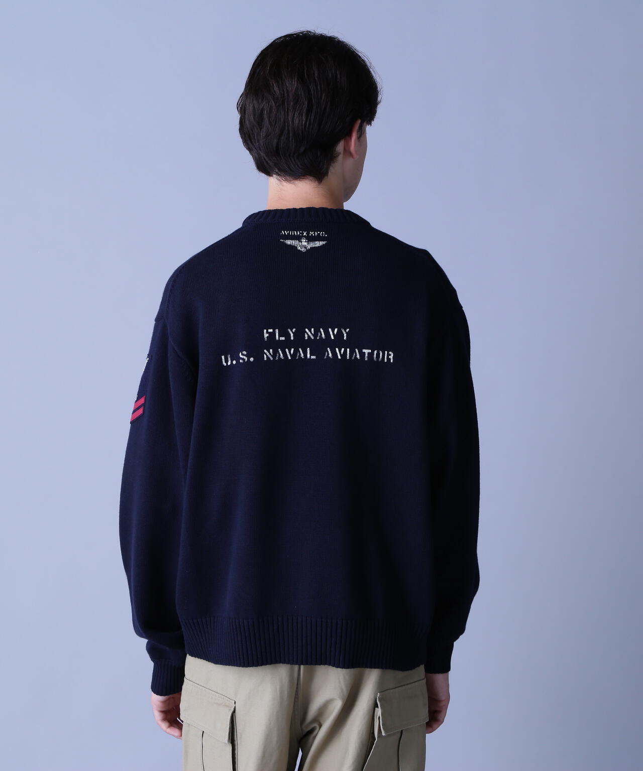 NAVAL CREWNECK KNIT / ネイバル クルーネック ニット / AVIREX / アヴィレックス