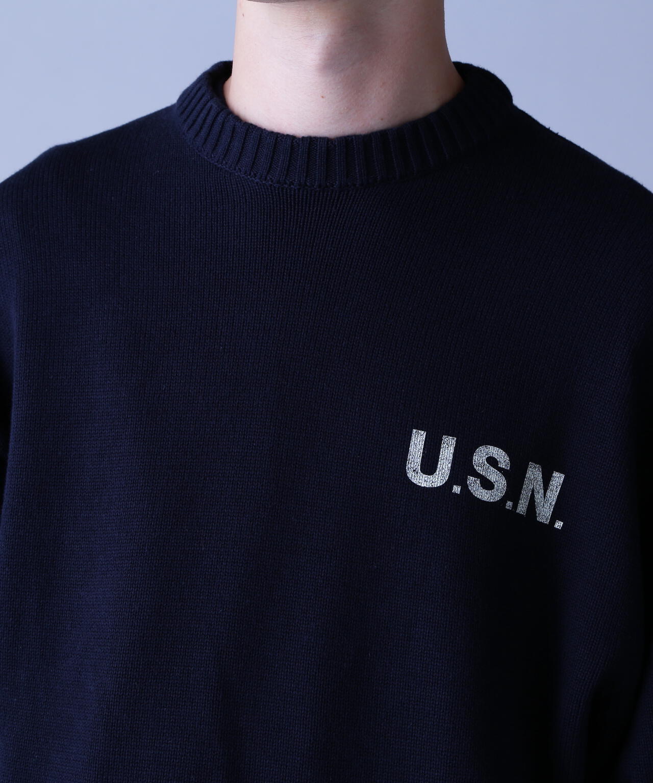 NAVAL CREWNECK KNIT / ネイバル クルーネック ニット / AVIREX / アヴィレックス