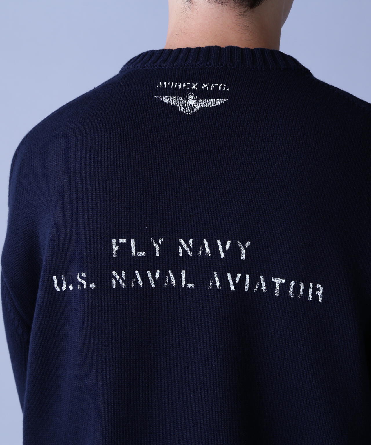 NAVAL CREWNECK KNIT / ネイバル クルーネック ニット / AVIREX / アヴィレックス