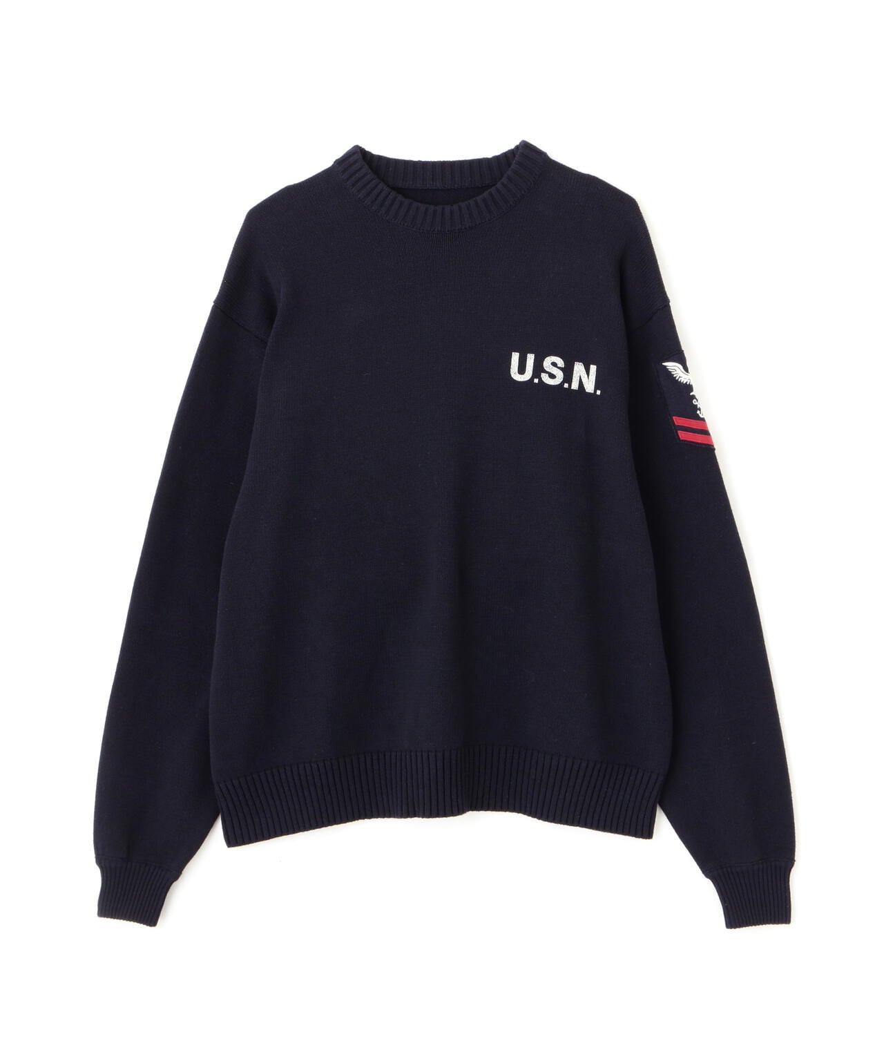 NAVAL CREWNECK KNIT / ネイバル クルーネック ニット / AVIREX / アヴィレックス