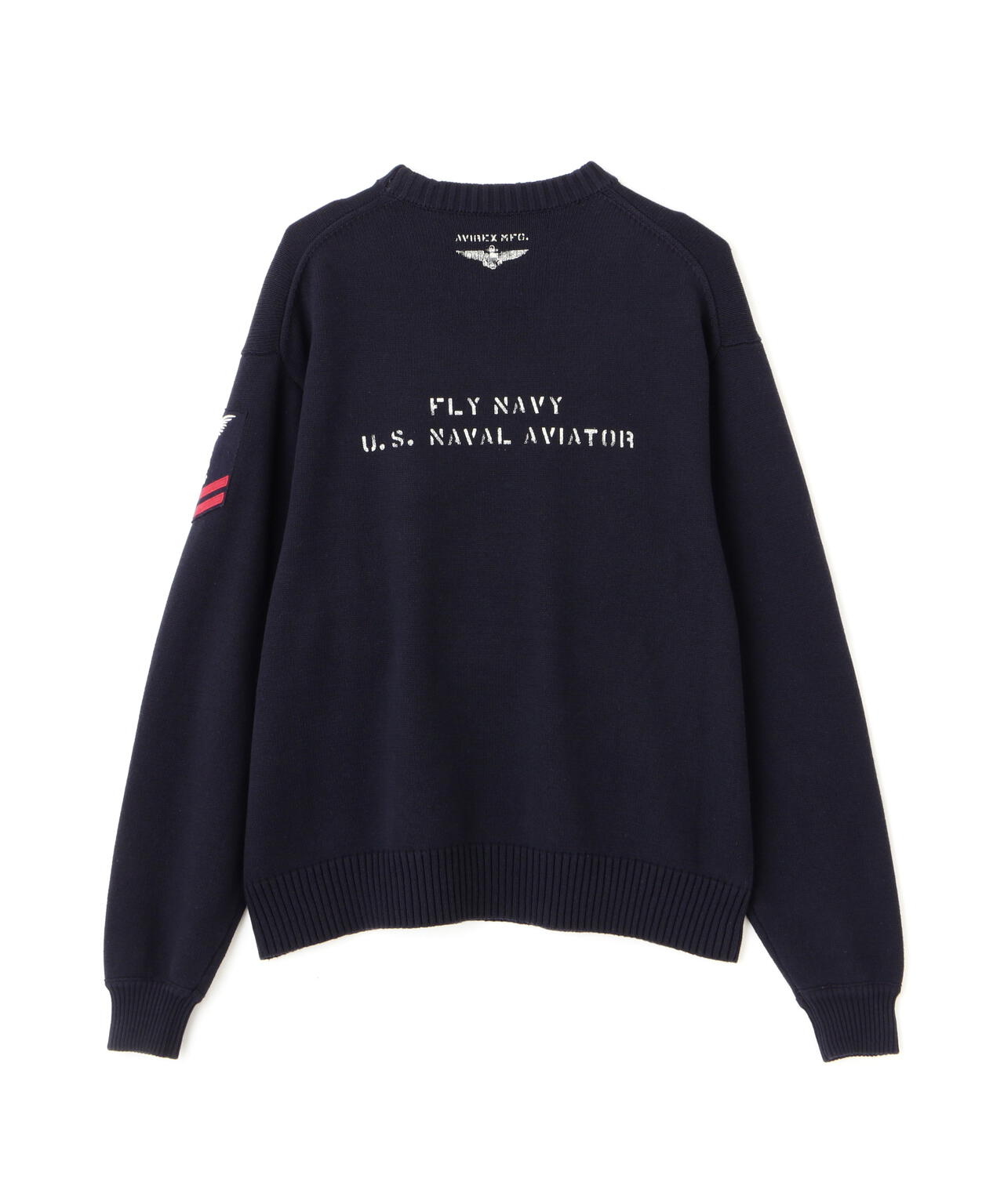 NAVAL CREWNECK KNIT / ネイバル クルーネック ニット / AVIREX / アヴィレックス