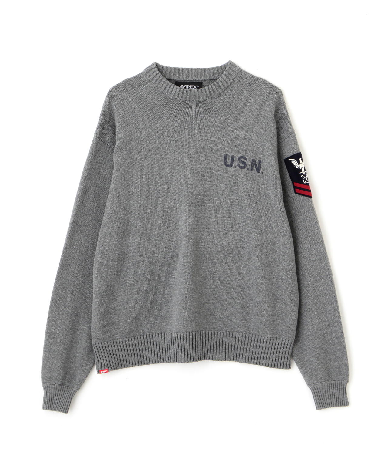 NAVAL CREWNECK KNIT / ネイバル クルーネック ニット / AVIREX / アヴィレックス