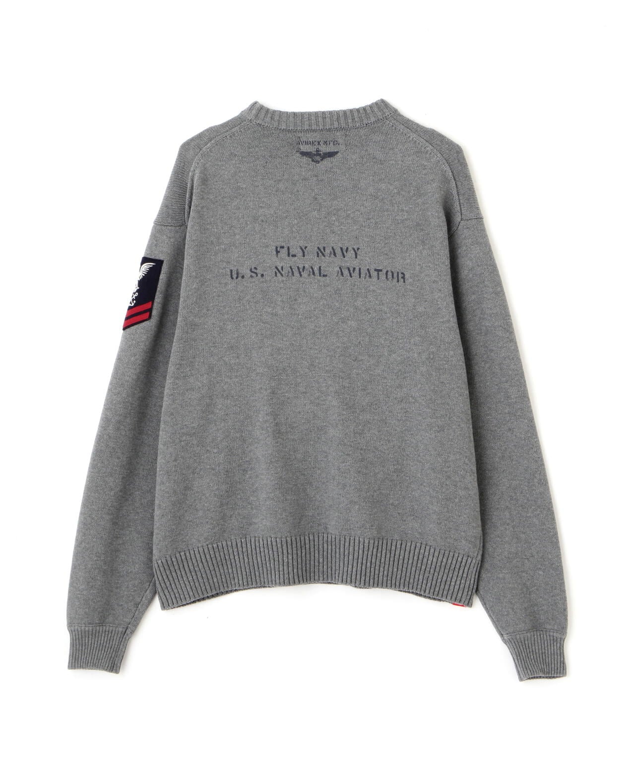 NAVAL CREWNECK KNIT / ネイバル クルーネック ニット / AVIREX / アヴィレックス