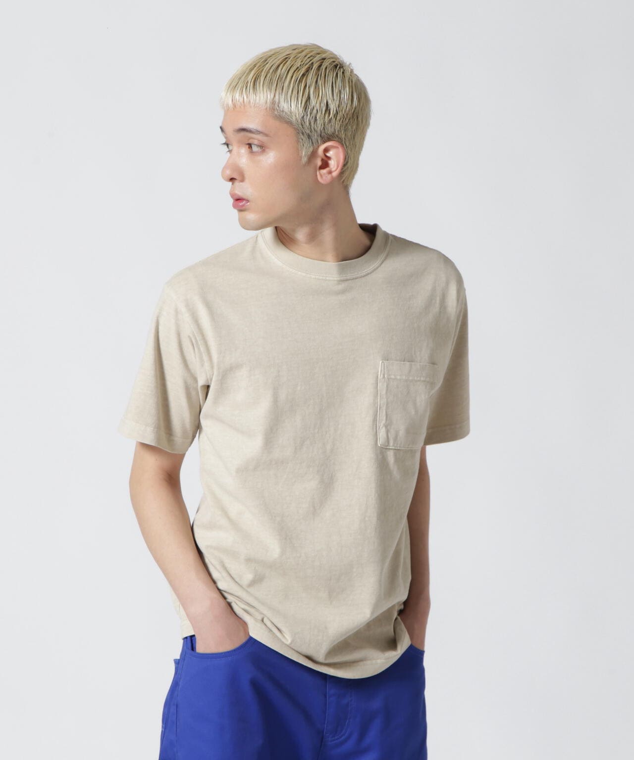 《DAILY/デイリー》SHORTSLEEVE FADE WASH POCKET T-SHIRT / 半袖 フェイドウォッシュ ポケット