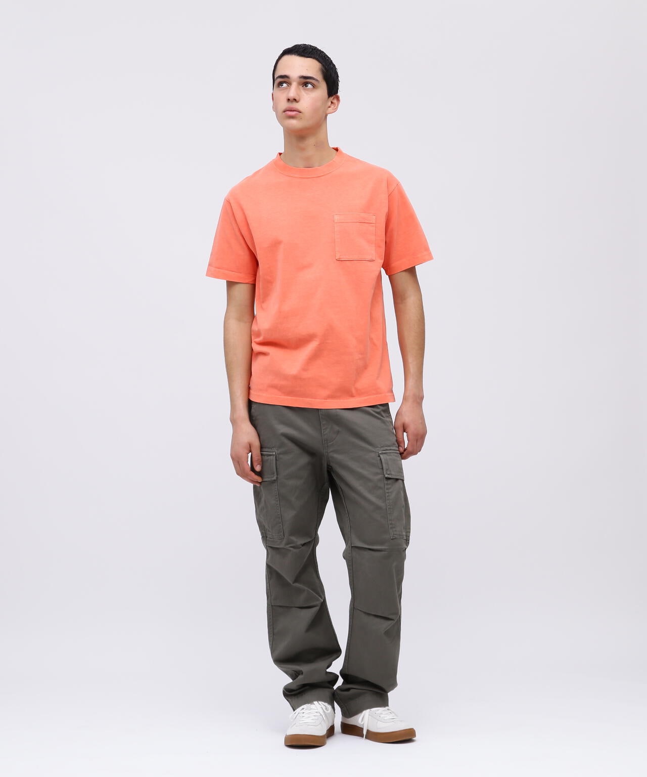 《DAILY/デイリー》SHORTSLEEVE FADE WASH POCKET T-SHIRT / 半袖 フェイドウォッシュ ポケット