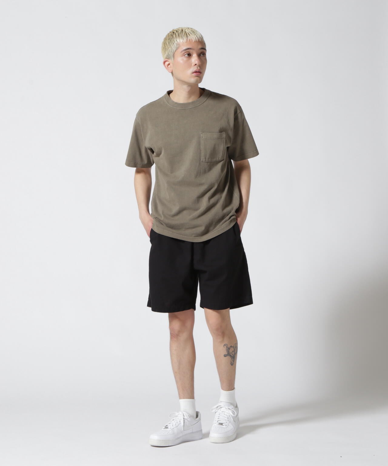 《DAILY/デイリー》SHORTSLEEVE FADE WASH POCKET T-SHIRT / 半袖 フェイドウォッシュ ポケット