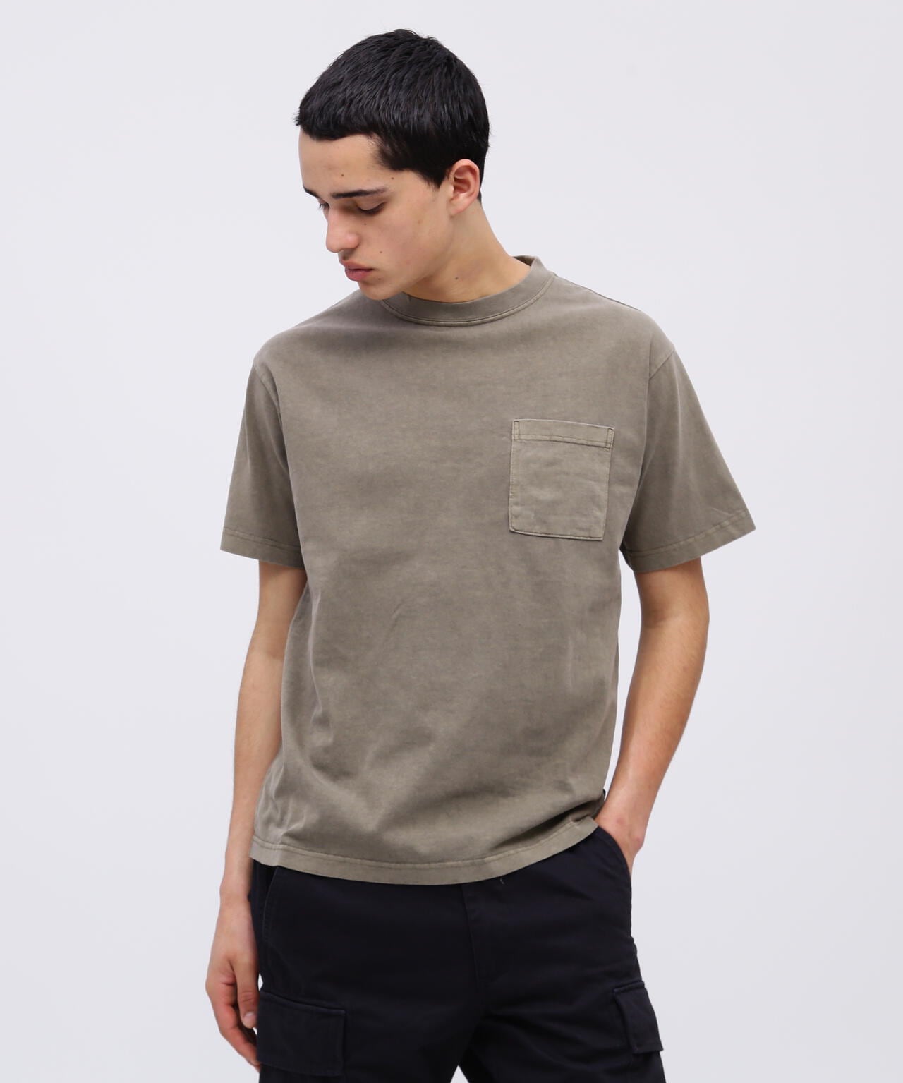 《DAILY/デイリー》SHORTSLEEVE FADE WASH POCKET T-SHIRT / 半袖 フェイドウォッシュ ポケット