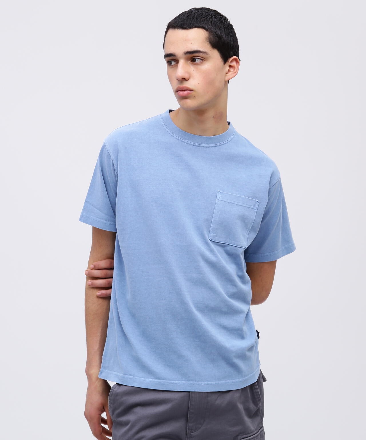 《DAILY/デイリー》SHORTSLEEVE FADE WASH POCKET T-SHIRT / 半袖 フェイドウォッシュ ポケット