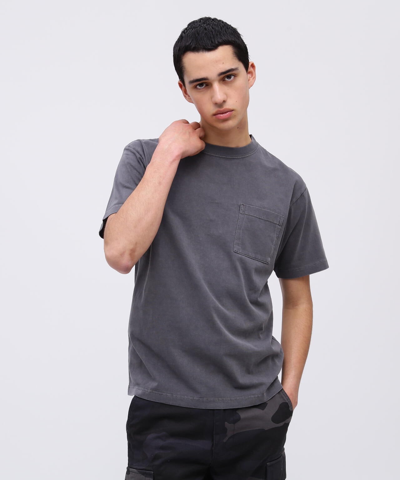 《DAILY/デイリー》SHORTSLEEVE FADE WASH POCKET T-SHIRT / 半袖 フェイドウォッシュ ポケット