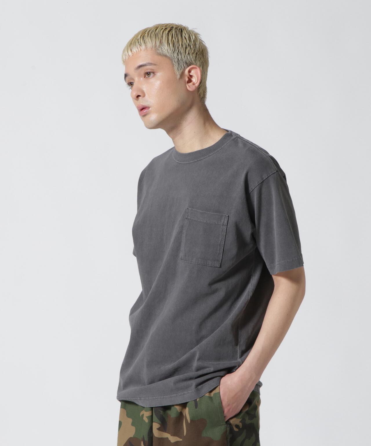 《DAILY/デイリー》SHORTSLEEVE FADE WASH POCKET T-SHIRT / 半袖 フェイドウォッシュ ポケット