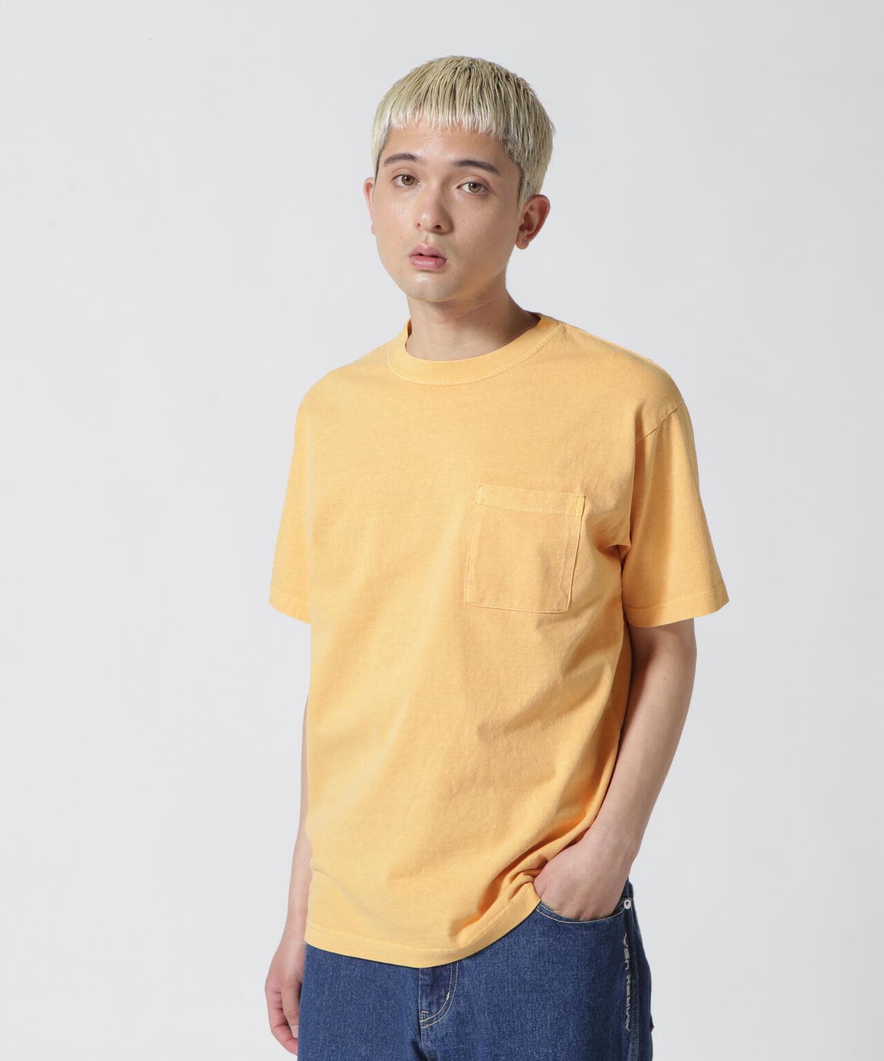 《DAILY/デイリー》SHORTSLEEVE FADE WASH POCKET T-SHIRT / 半袖 フェイドウォッシュ ポケット