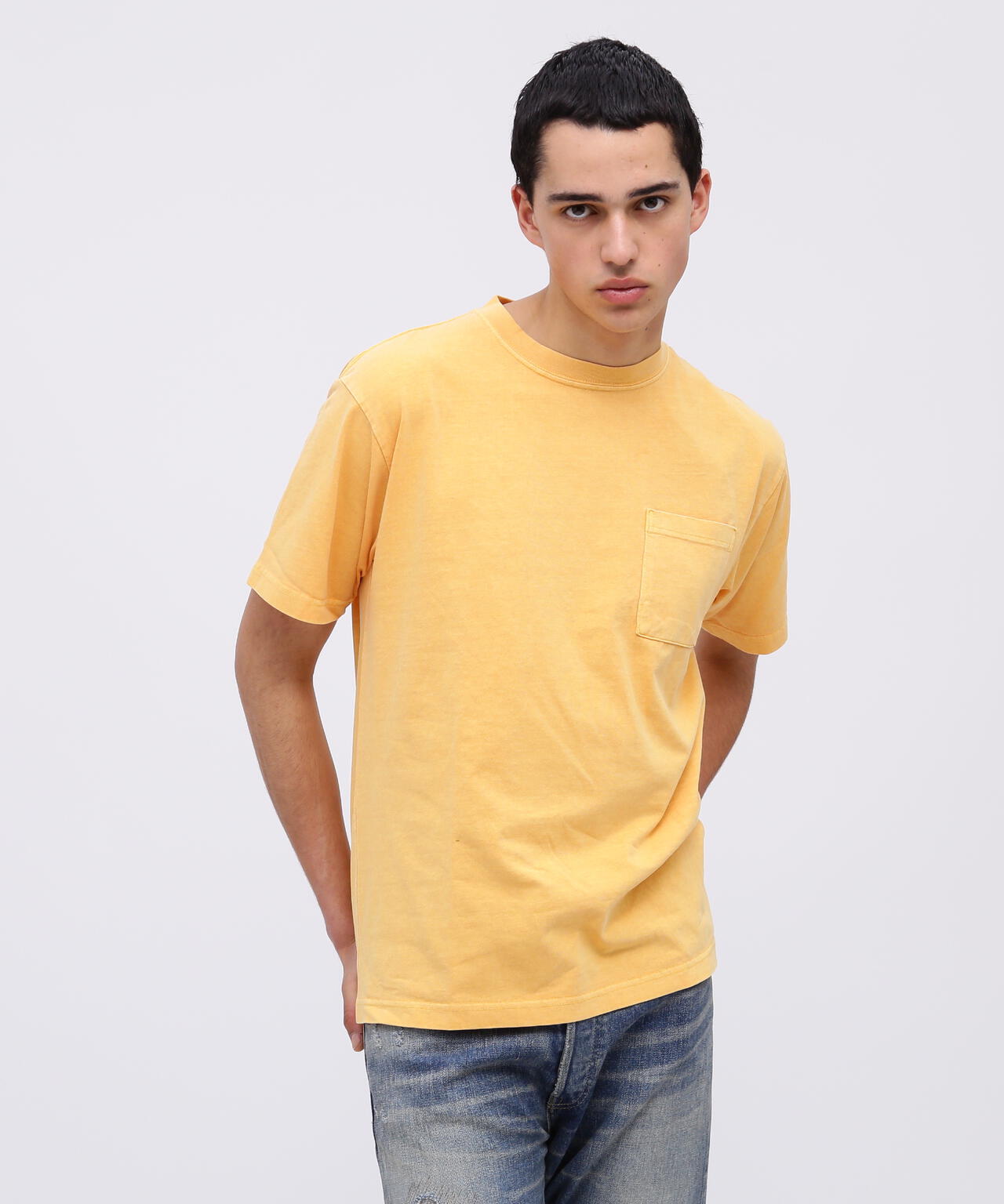 《DAILY/デイリー》SHORTSLEEVE FADE WASH POCKET T-SHIRT / 半袖 フェイドウォッシュ ポケット