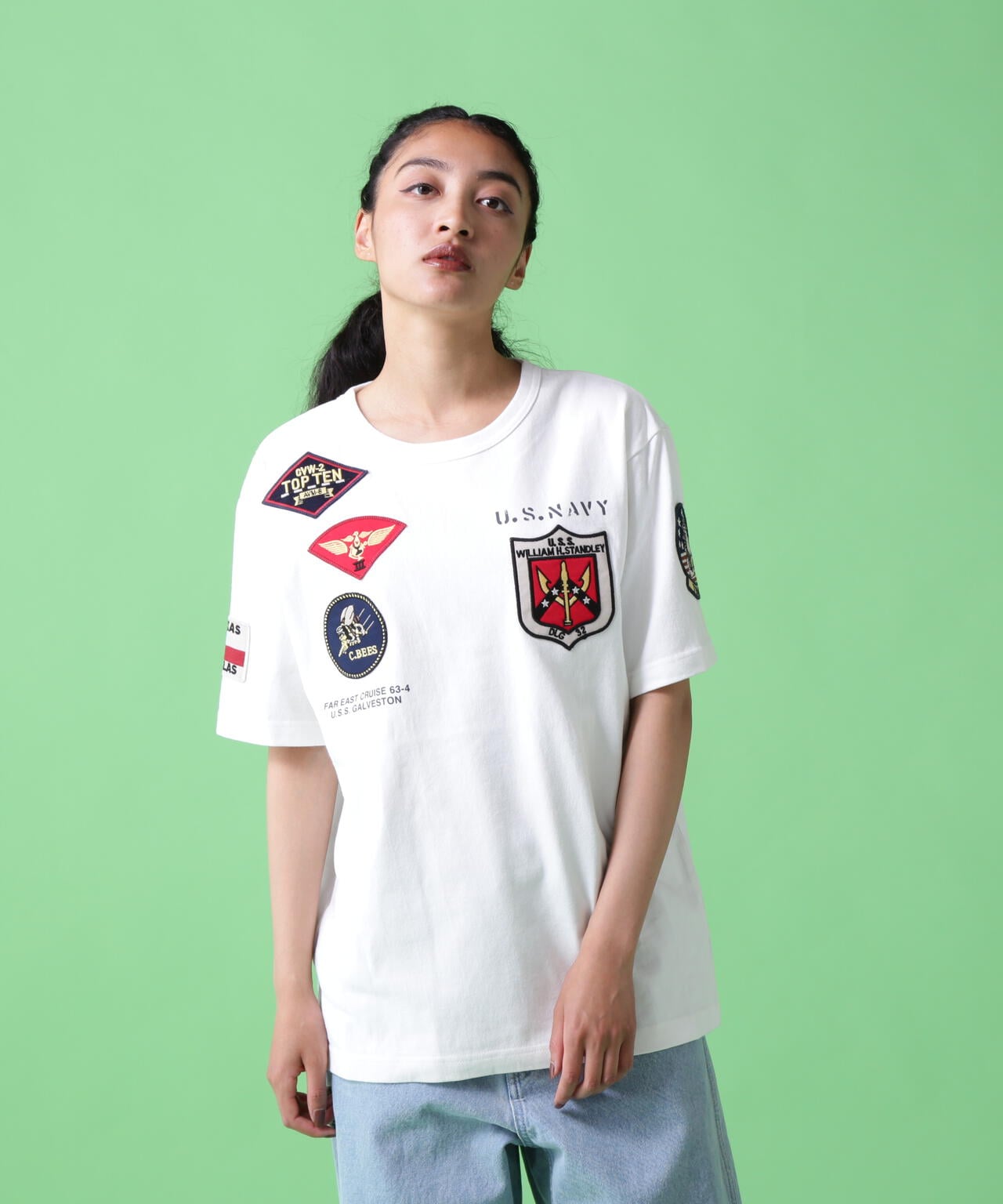 WEB＆DEPOT限定》トップガン ワッペン Tシャツ/ TOP GUN WAPPEN S/S