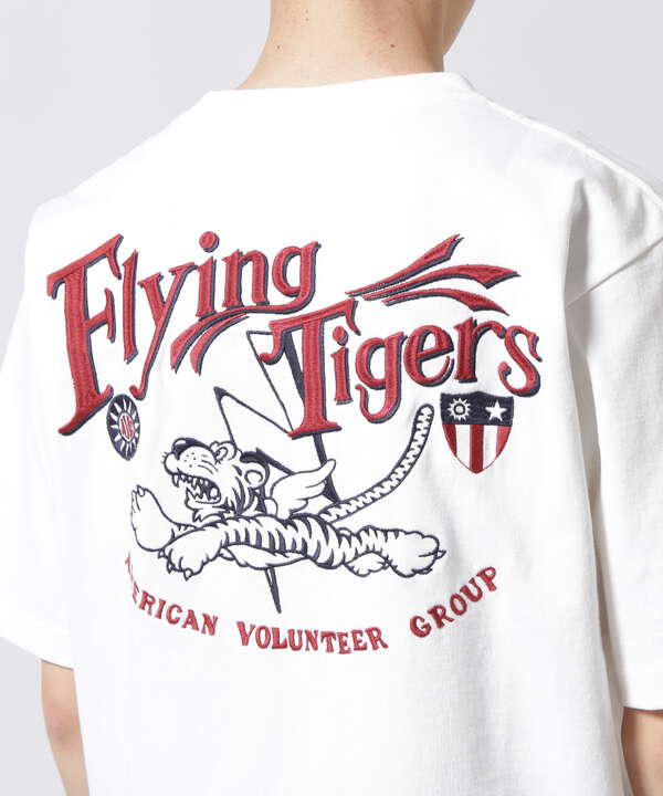 《WEB&DEPOT限定》フライング タイガース 半袖 刺繍 Tシャツ/EMB FLYING TIGERS S/S T-SHIRT