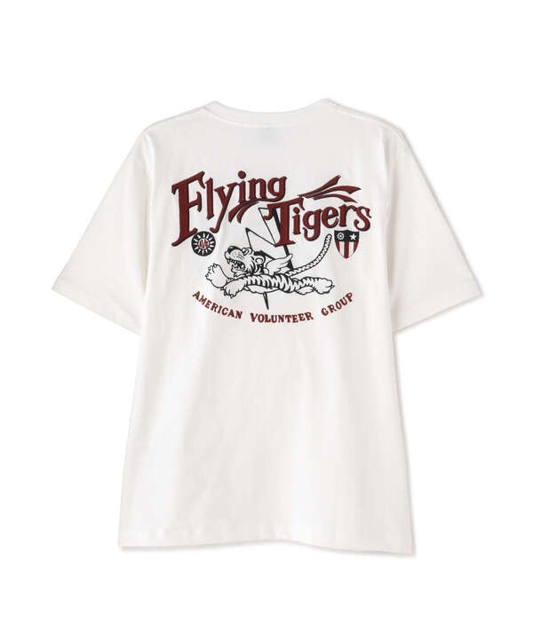 WEB&DEPOT限定》フライング タイガース 半袖 刺繍 Tシャツ/EMB FLYING