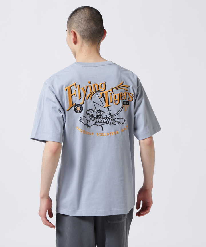WEB&DEPOT限定》フライング タイガース 半袖 刺繍 Tシャツ/EMB FLYING 