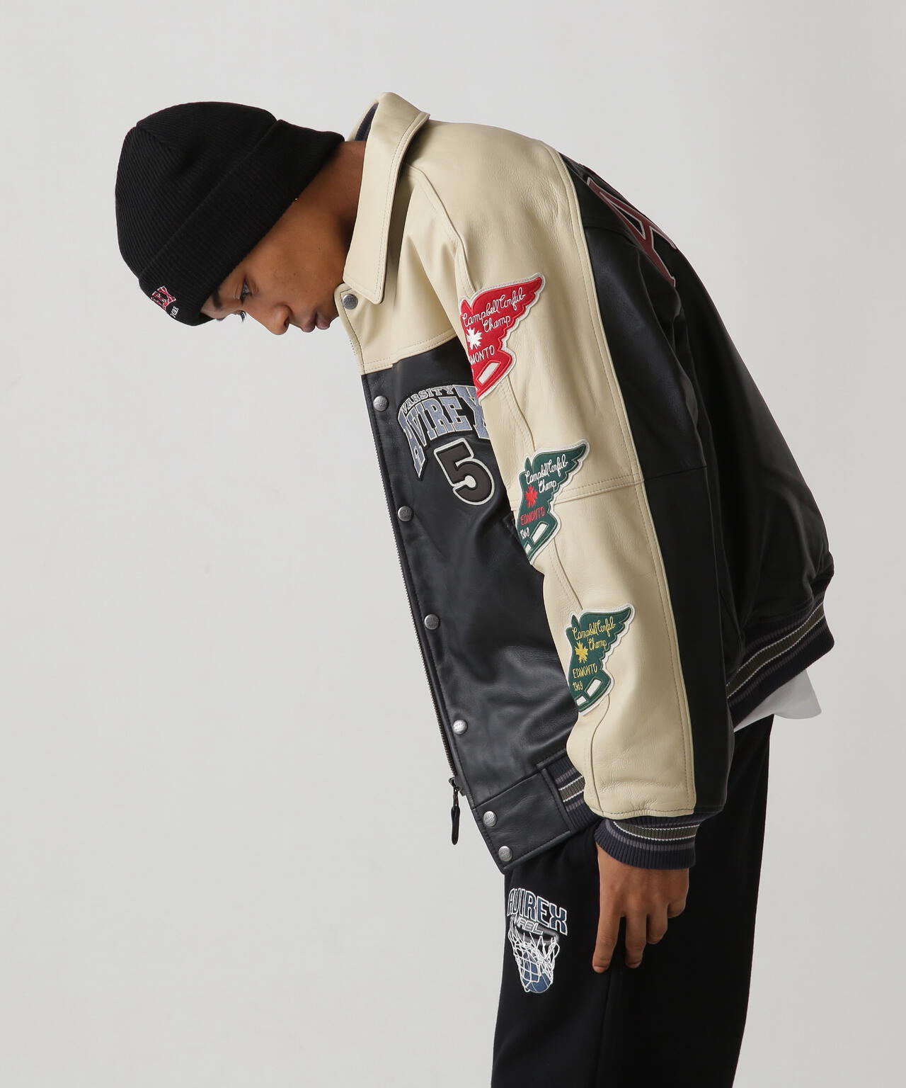 AVIREX VARSITY JACKET 革ジャン スタジアムジャケット レザー