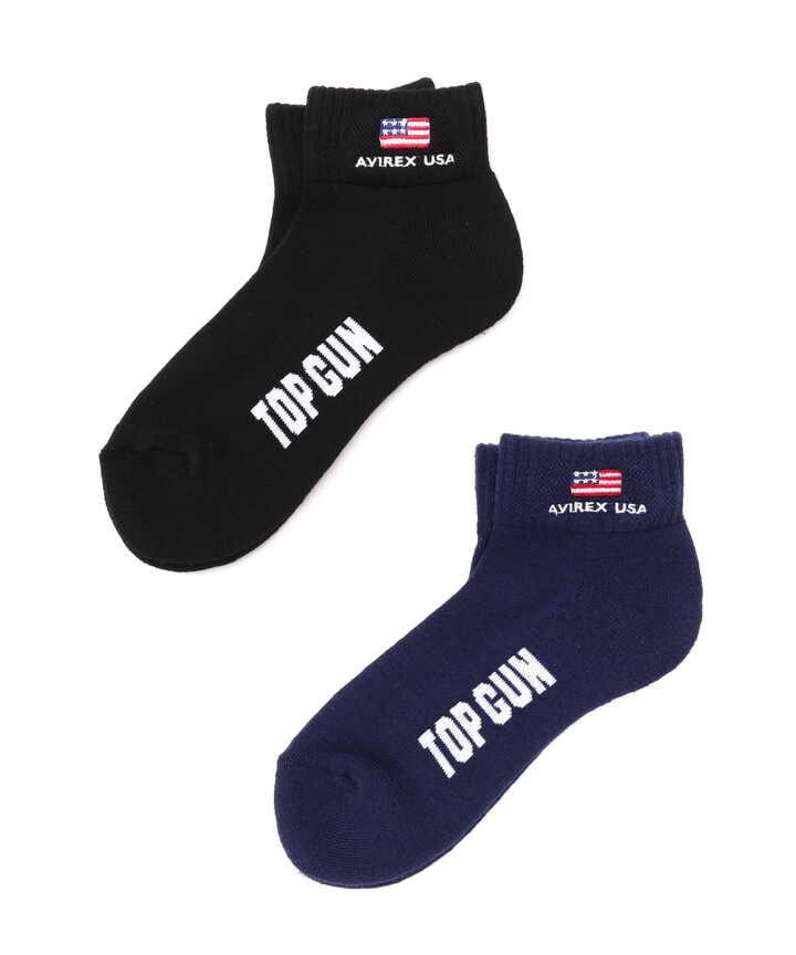 《直営店限定》TOP GUN LOW CREW SOCKS/トップガン ロウクルーソックス/AVIREX/アヴィレックス