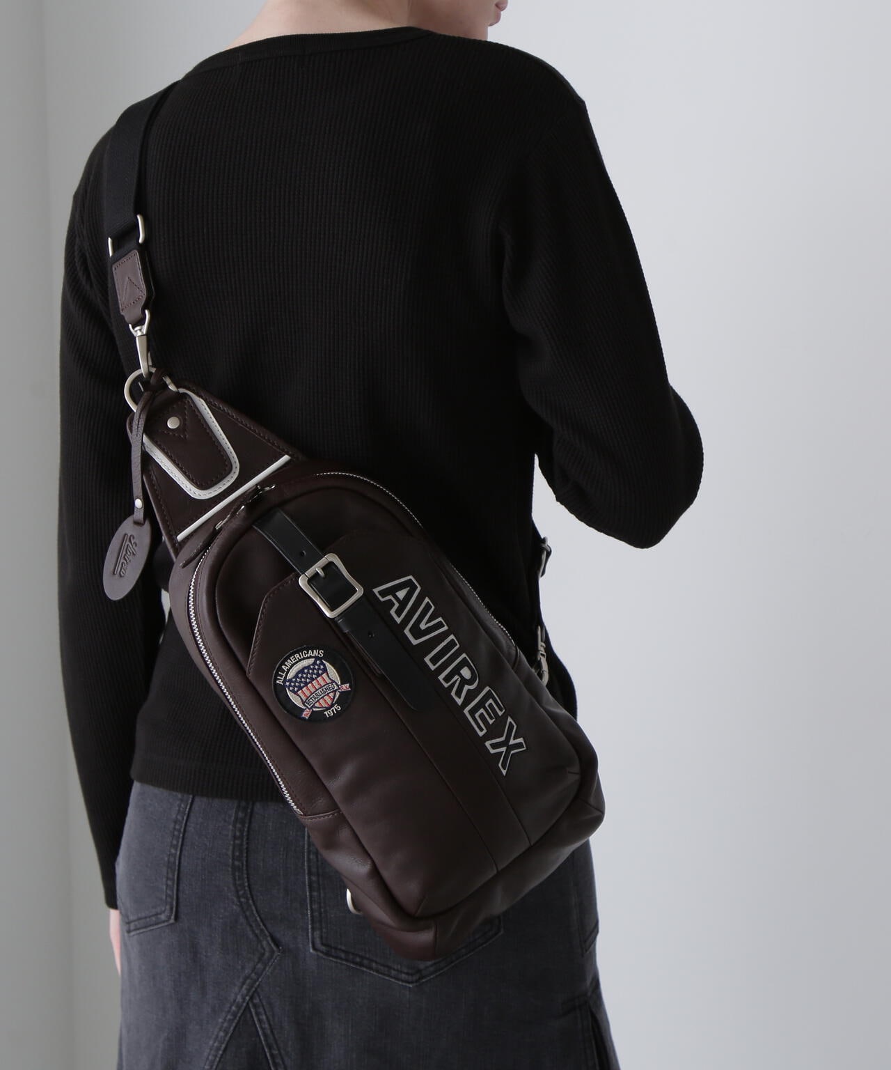 VARSITY LEATHER ONE SHOULDER BAG / バーシティーレザー