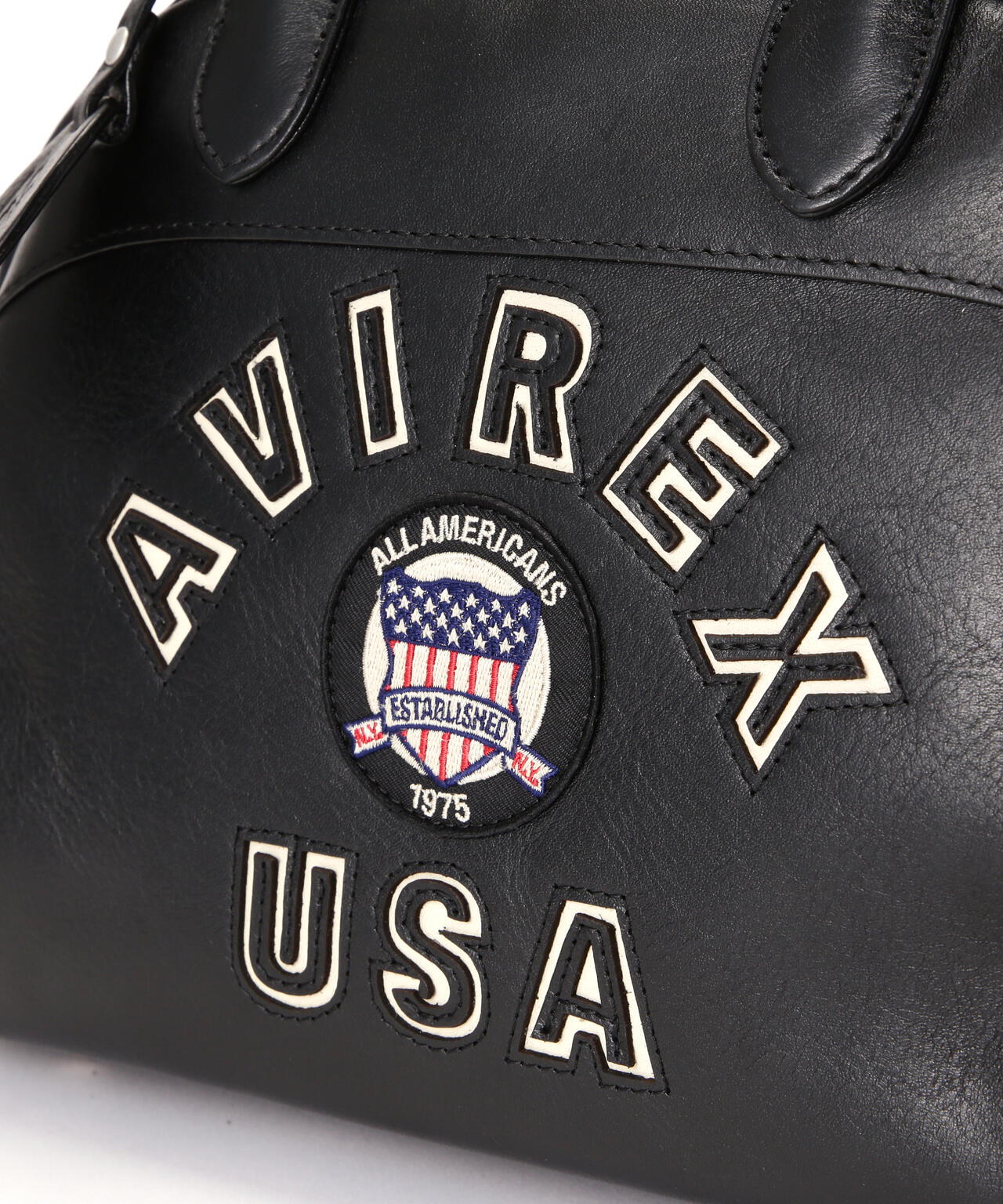 《直営店限定》VARSITY LEATHER MINI-BOSTON BAG/ バーシティー レザー ミニ ボストンバッグ/AVX5625