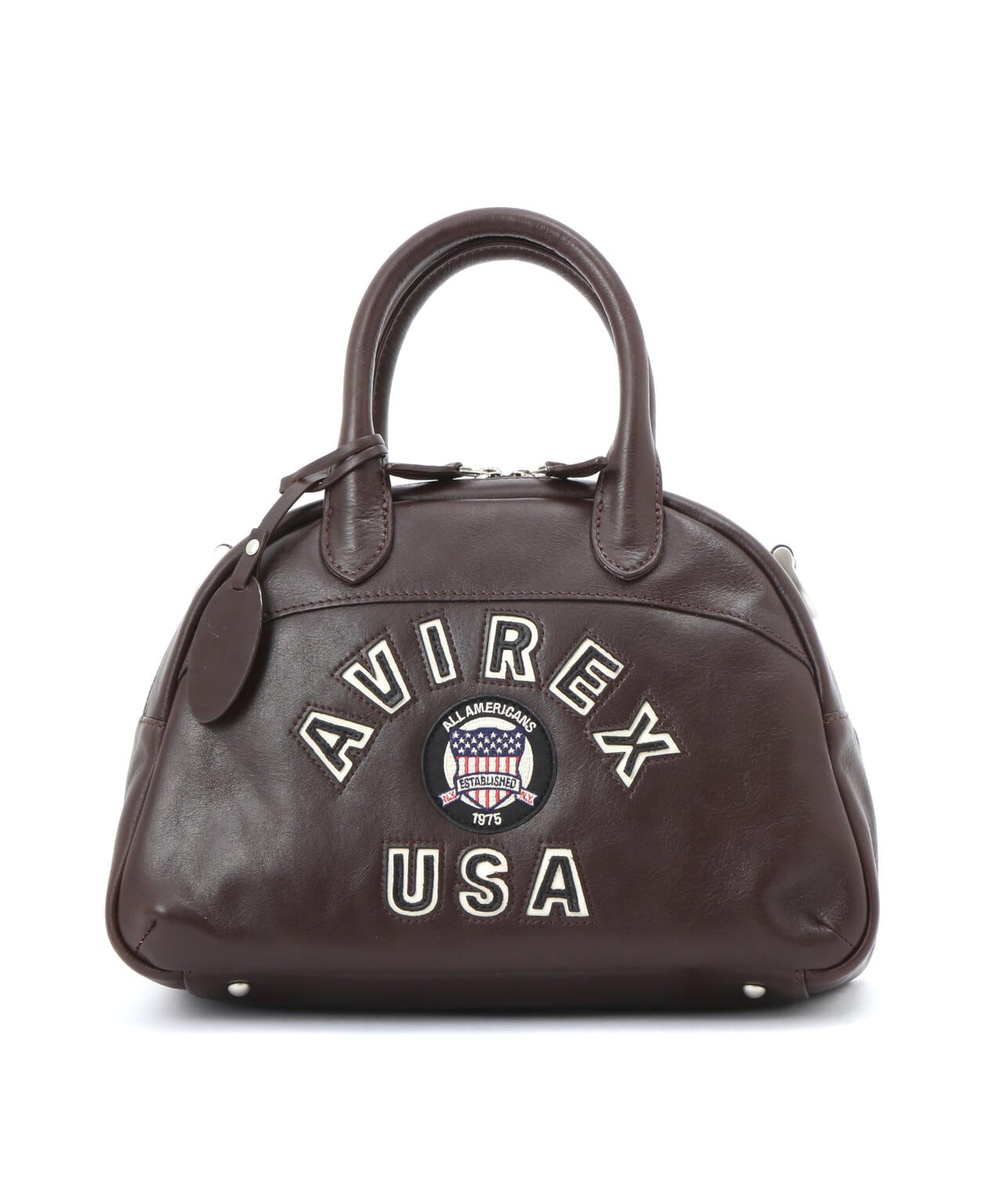 《直営店限定》VARSITY LEATHER MINI-BOSTON BAG/ バーシティー レザー ミニ ボストンバッグ/AVX5625