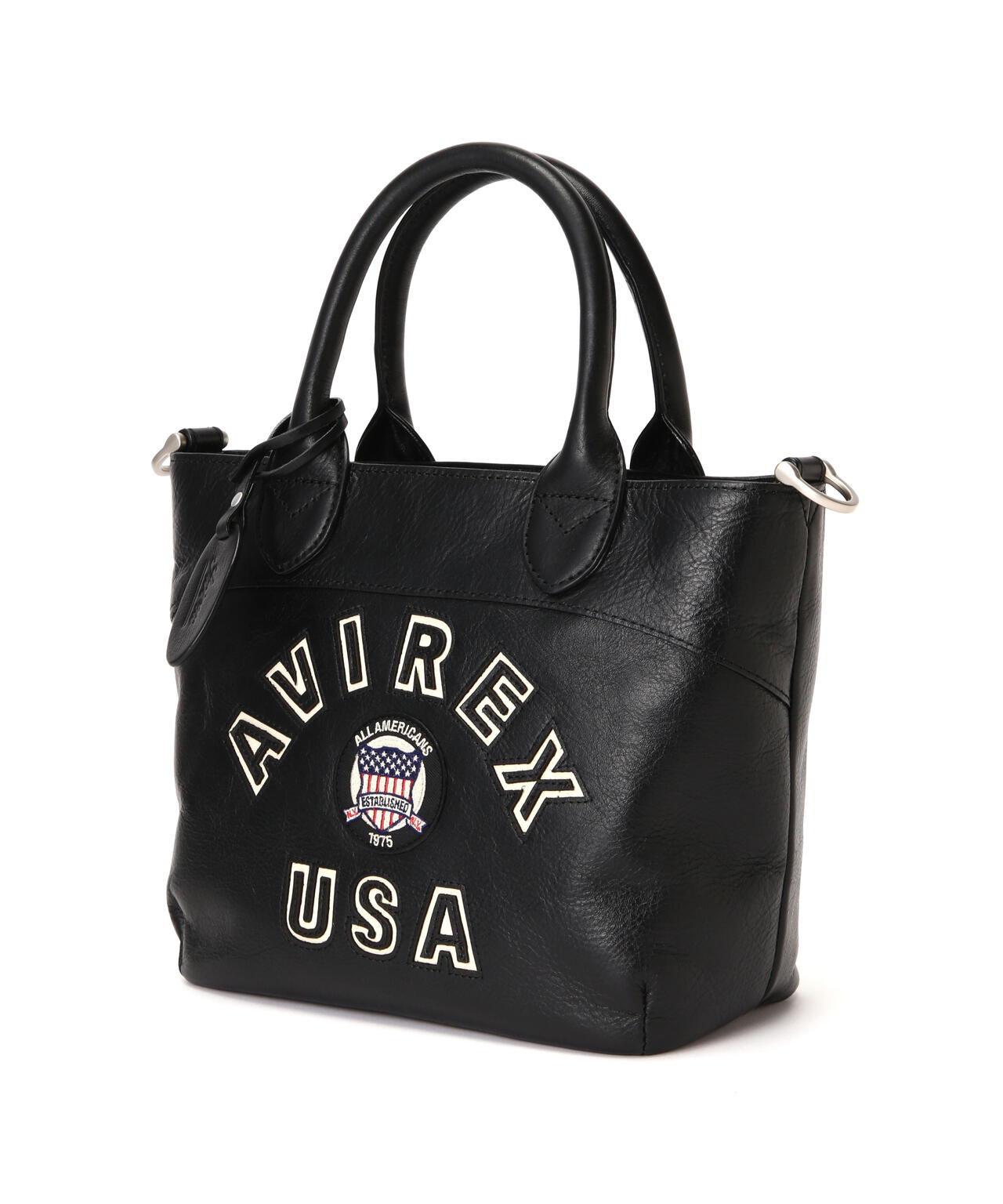 《直営店限定》バーシティー レザー ミニ トートバッグ/VARSITY LEATHER MINI TOTE BAG/AVX5626