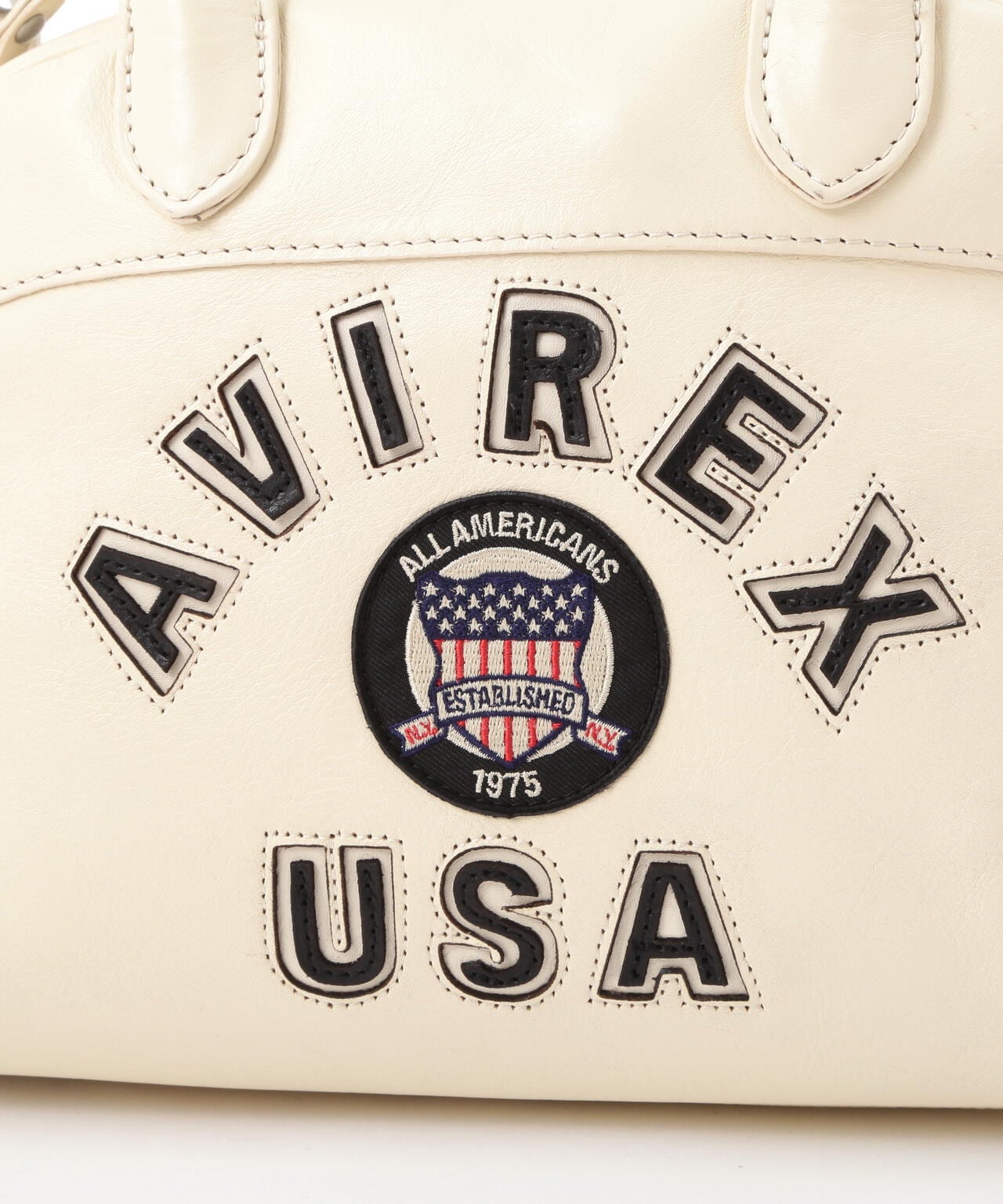 《直営店限定》バーシティー レザー ミニ トートバッグ/VARSITY LEATHER MINI TOTE BAG/AVX5626