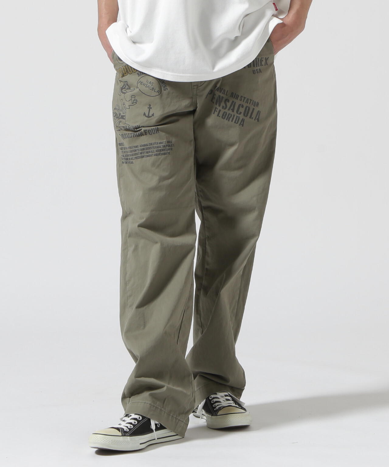 直営店限定》USN STENCIL CHINO PANTS / USN ステンシル チノパンツ