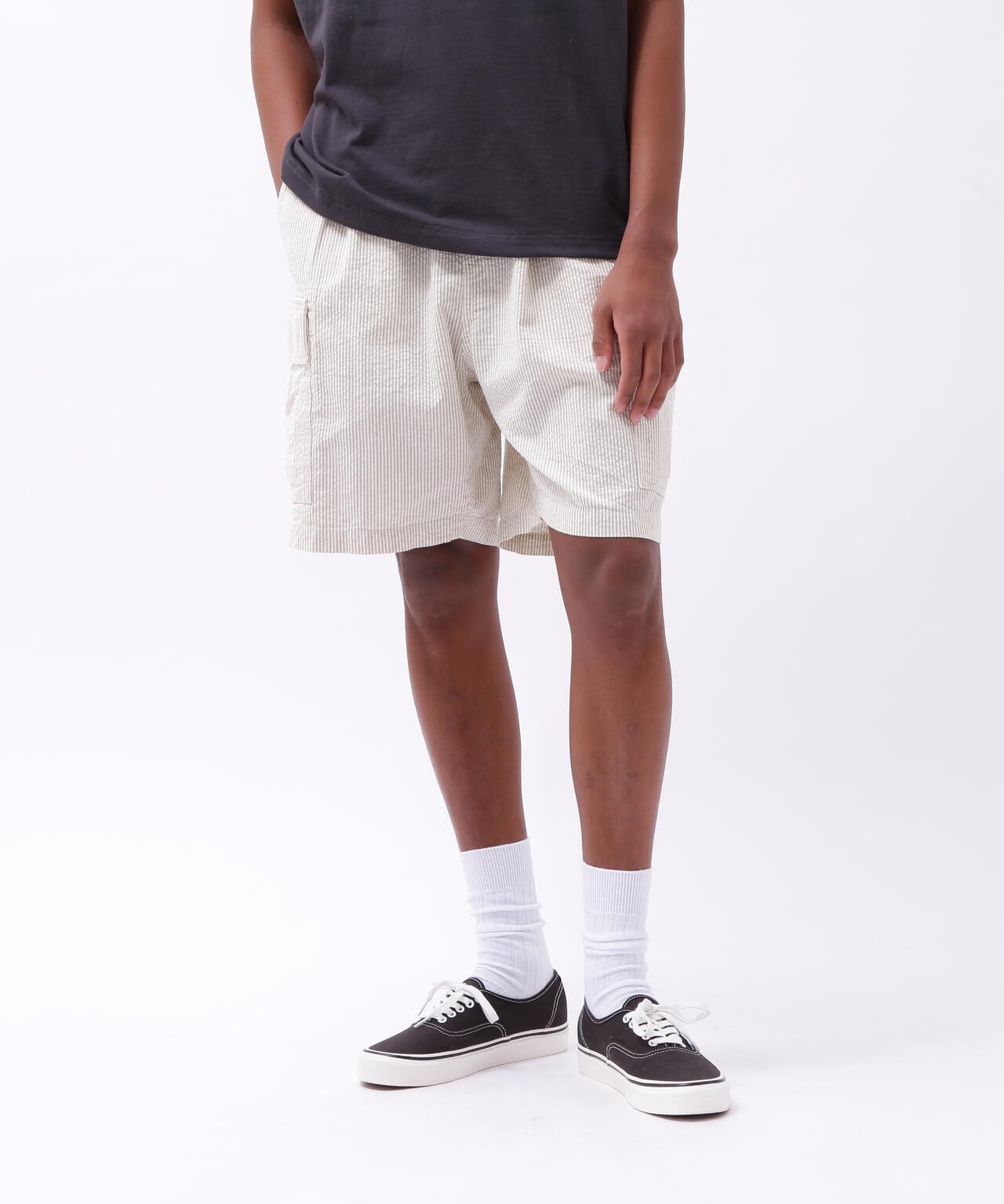 SUCKER STRIPE VACATION CARGO SHORTS