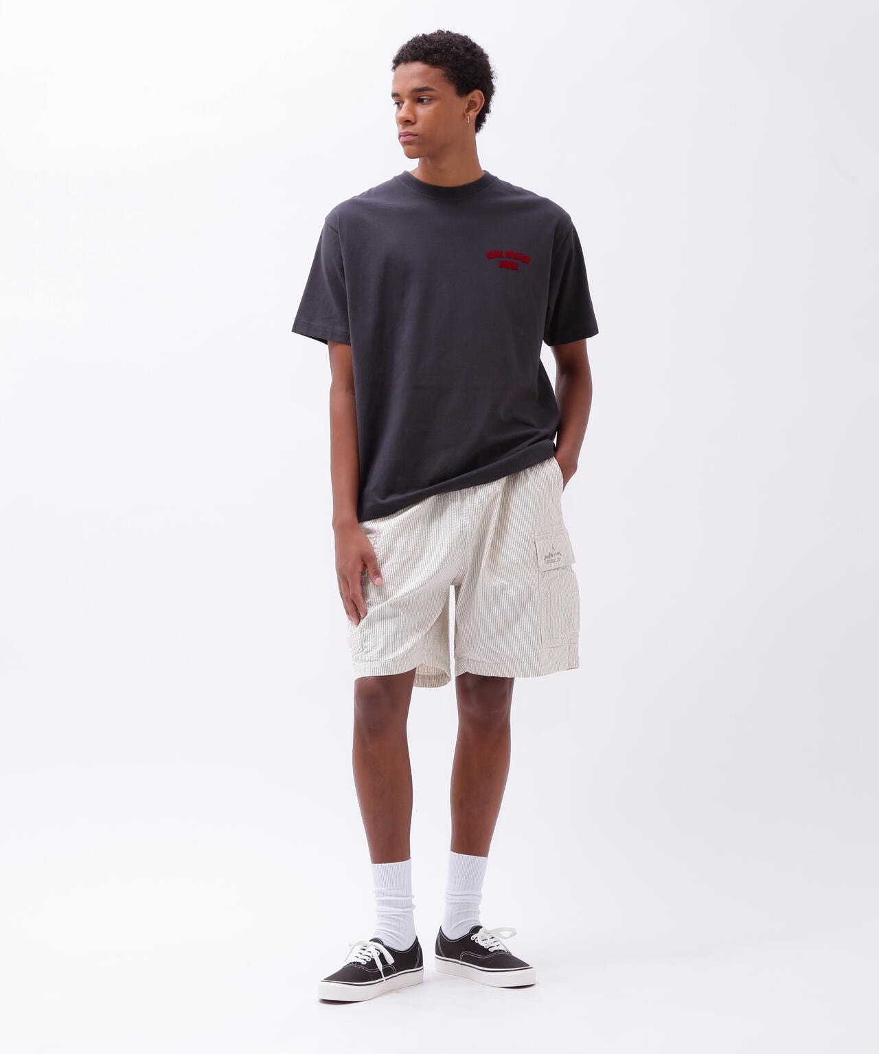 SUCKER STRIPE VACATION CARGO SHORTS